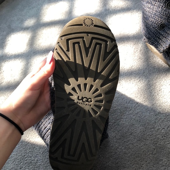 Blue/Grey Knitted UGGS - Picture 3 of 4